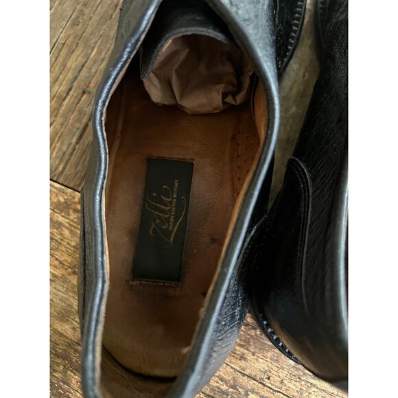 Zelli Made in Italy Ostrich Quill Oxford Casual Dress Shoes Size 8.5 M JL - Picture 9 of 10